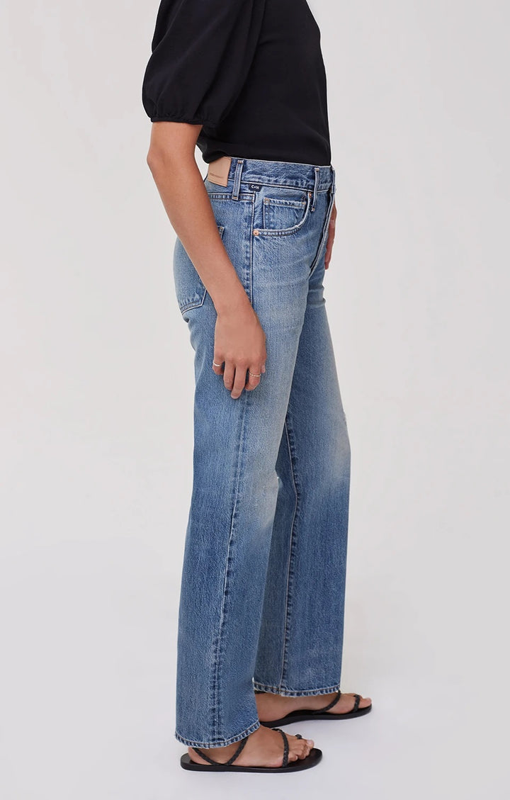 Citizens of Humanity - Emery Long Mid Rise Relaxed Straight Leg in Swedish Blue