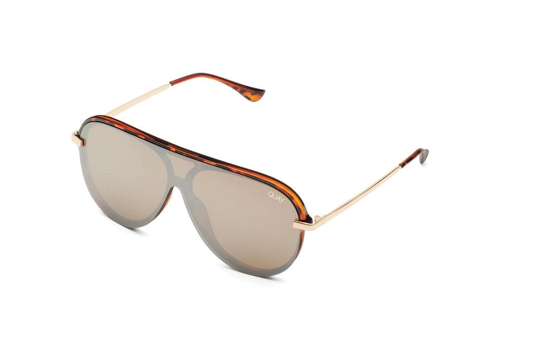 QUAY - Empire Sunglasses in Tort/Brown Flash