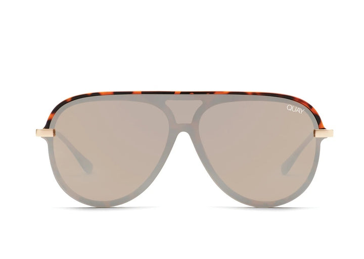 QUAY - Empire Sunglasses in Tort/Brown Flash