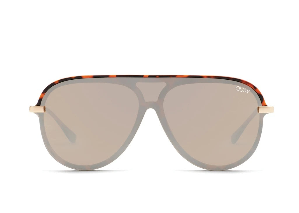 QUAY - Empire Sunglasses in Tort/Brown Flash