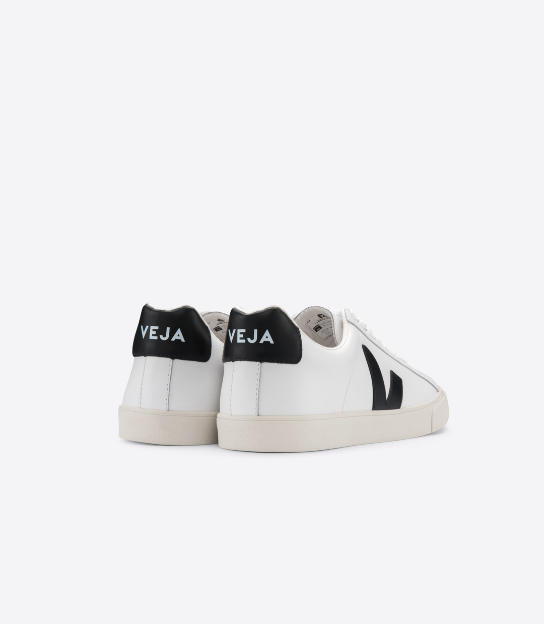 Veja Sneakers - Esplar Logo Leather Sneakers in Extra White Black