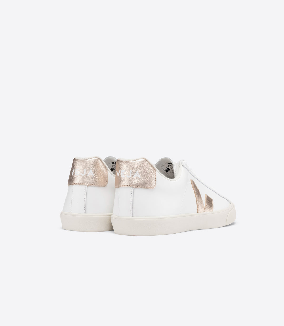 Veja - Esplar Logo Leather Sneakers in Extra-White Platine