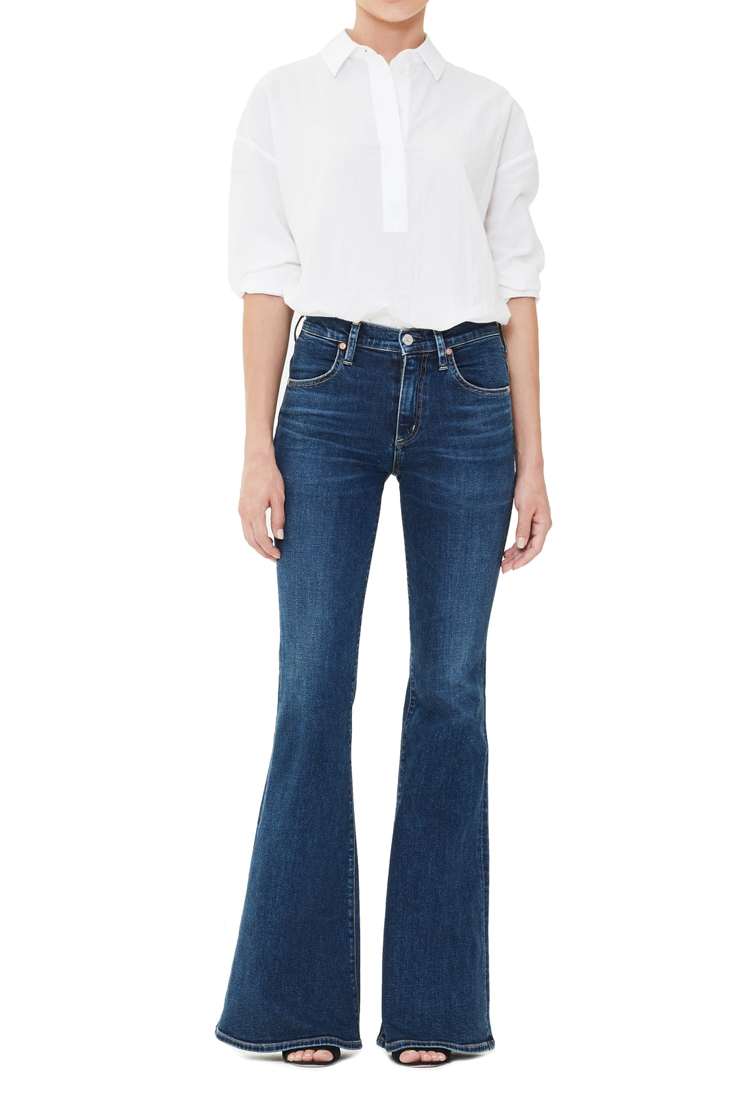 Citizens of Humanity- Chloe Mid Rise Super Flare Jeans in Dedication Wash