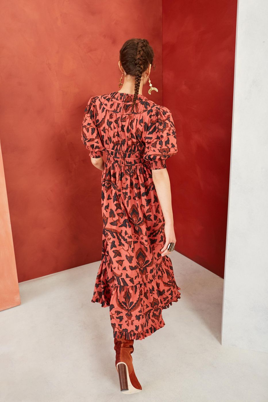 ULLA JOHNSON- Indah Dress Cinnabar