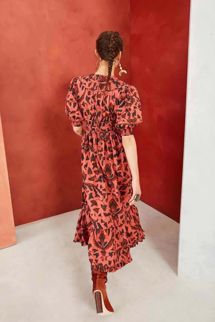 ULLA JOHNSON- Indah Dress Cinnabar