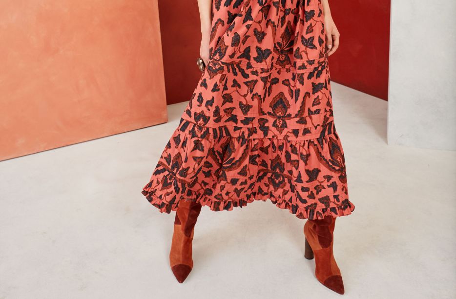 ULLA JOHNSON- Indah Dress Cinnabar