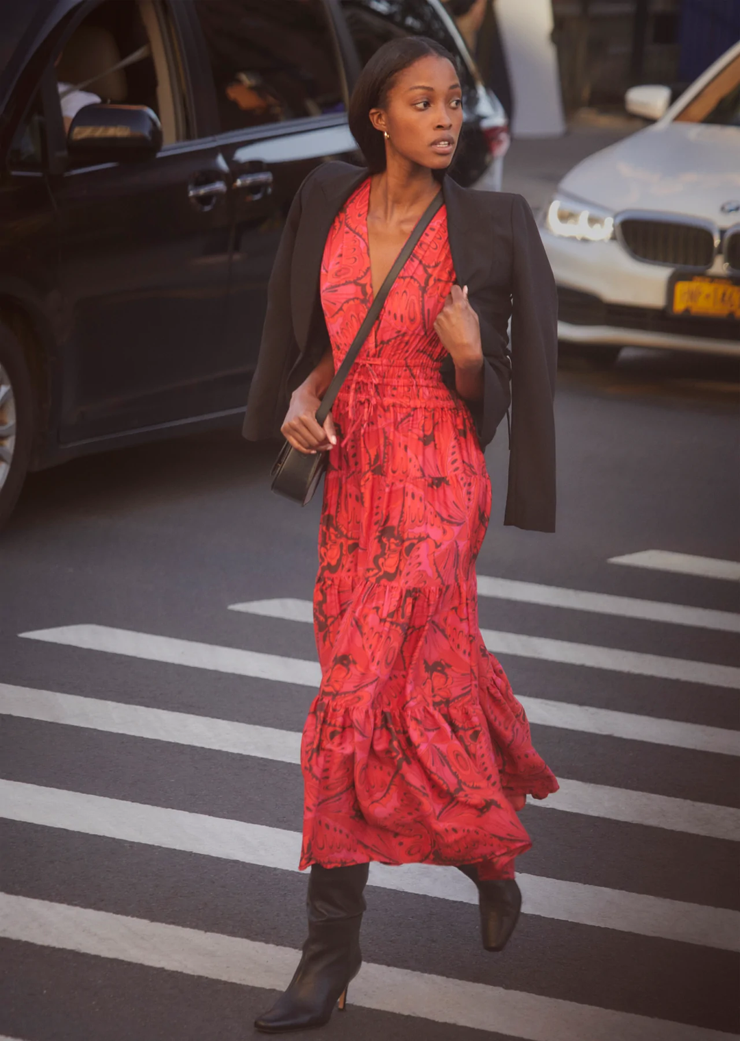 Derek Lam 10 Crosby Fatima A Line Dress In Red Multi