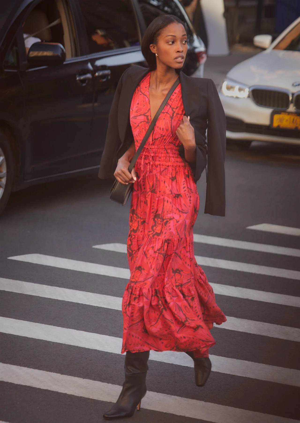 Derek Lam 10 Crosby - Fatima A-Line Dress In Red Multi | Blond Genius
