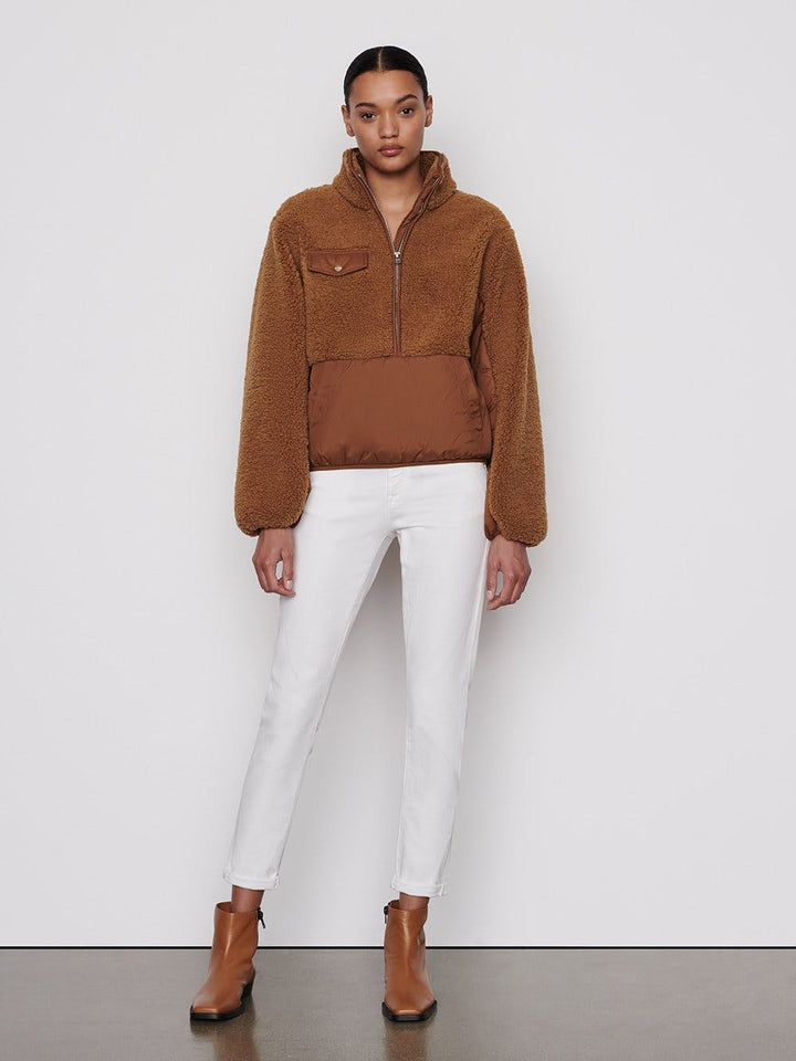 Frame - Fleece Mix Pullover in Vicuna Jacket