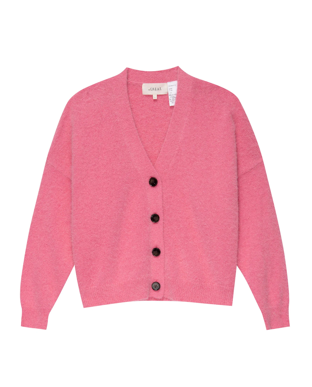 The Great - The Fluffy Slouch Cardigan in Cherry Blossom