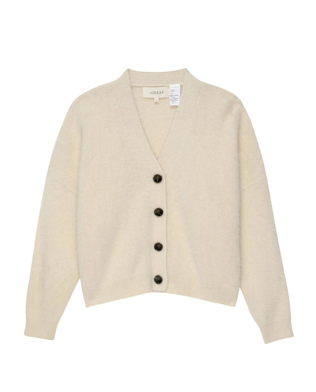 The Great - The Fluffy Slouch Cardigan in Cream