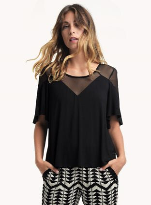 Ella Moss Flutter Sleeve Top at Blond Genius