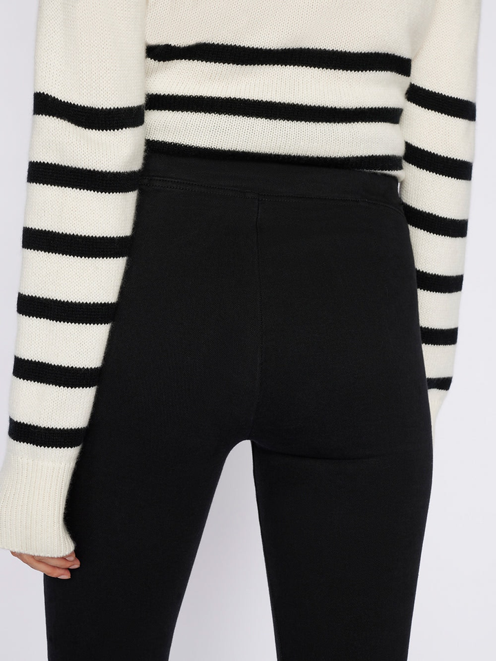 Frame - Jet Set Crop Mini Boot in Sheer Noir Denim