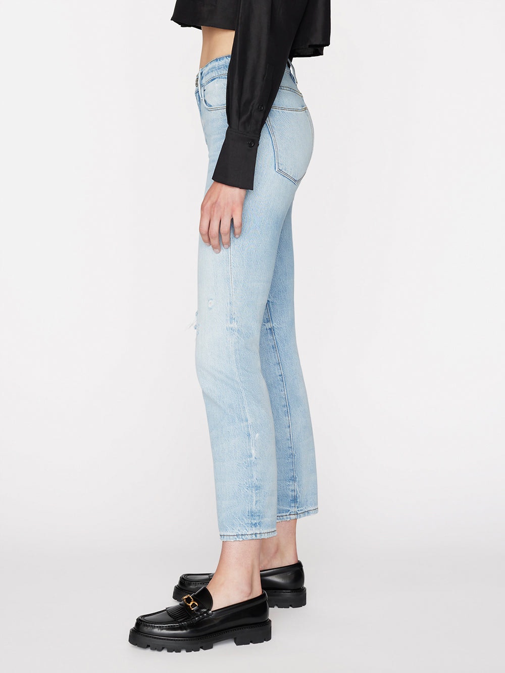 Frame - Le High Straight in Winslow Denim