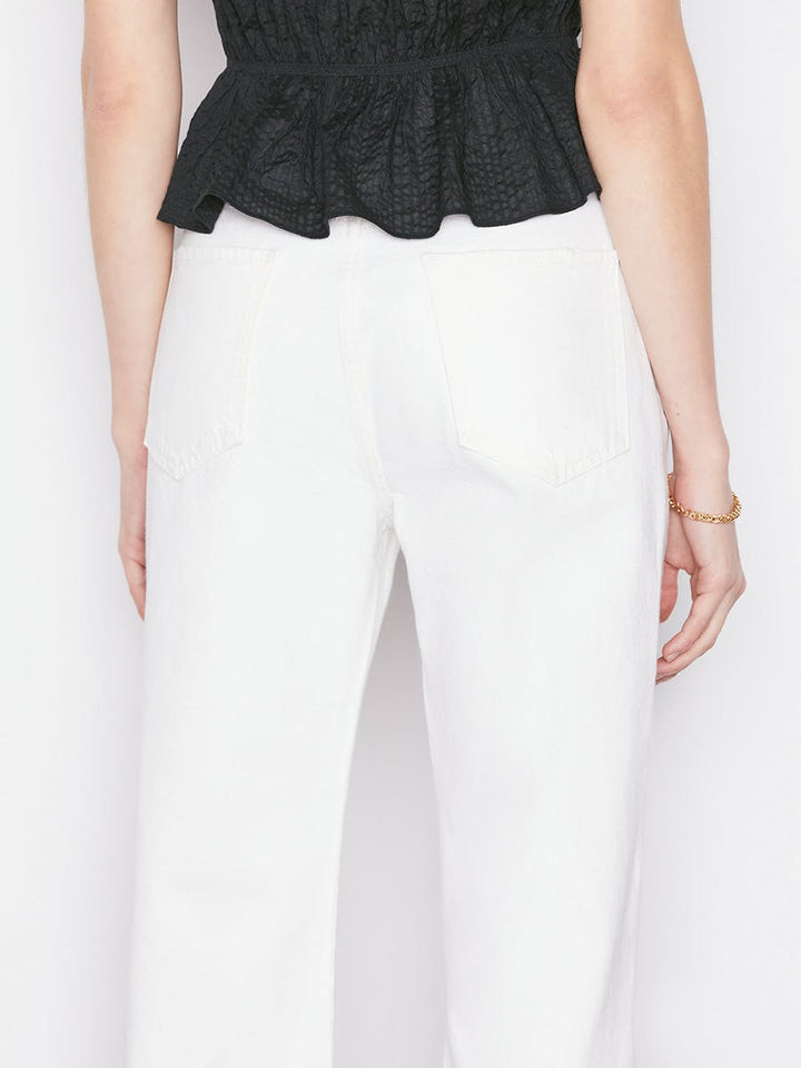 Frame - Le Jane Crop in Rumpled Blanc Denim