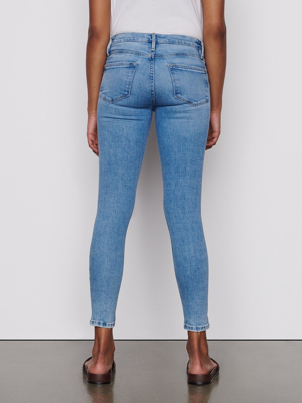 Frame - Le Skinny de Jeanne Degradable in Handcrafted Destruct Denim