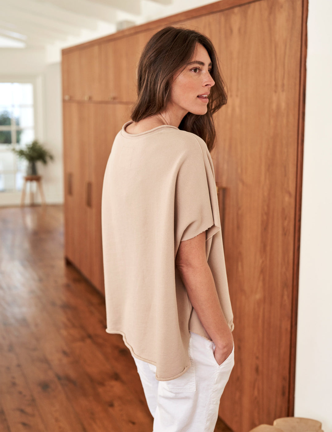 Frank & Eileen - Capelet in Sand Clothing - Sweatshirts