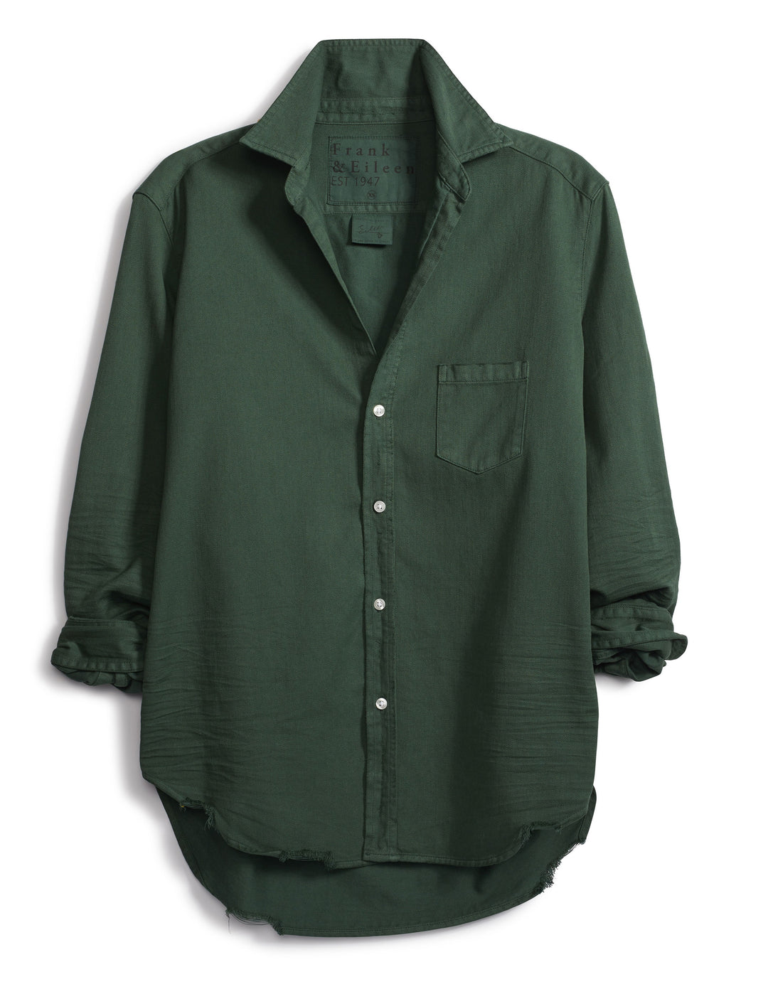 Frank & Eileen - Eileen Woven Button Up Shirt in Forest Tops