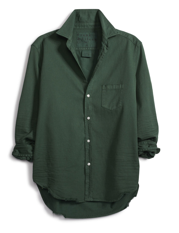 Frank & Eileen - Eileen Woven Button Up Shirt in Forest Tops