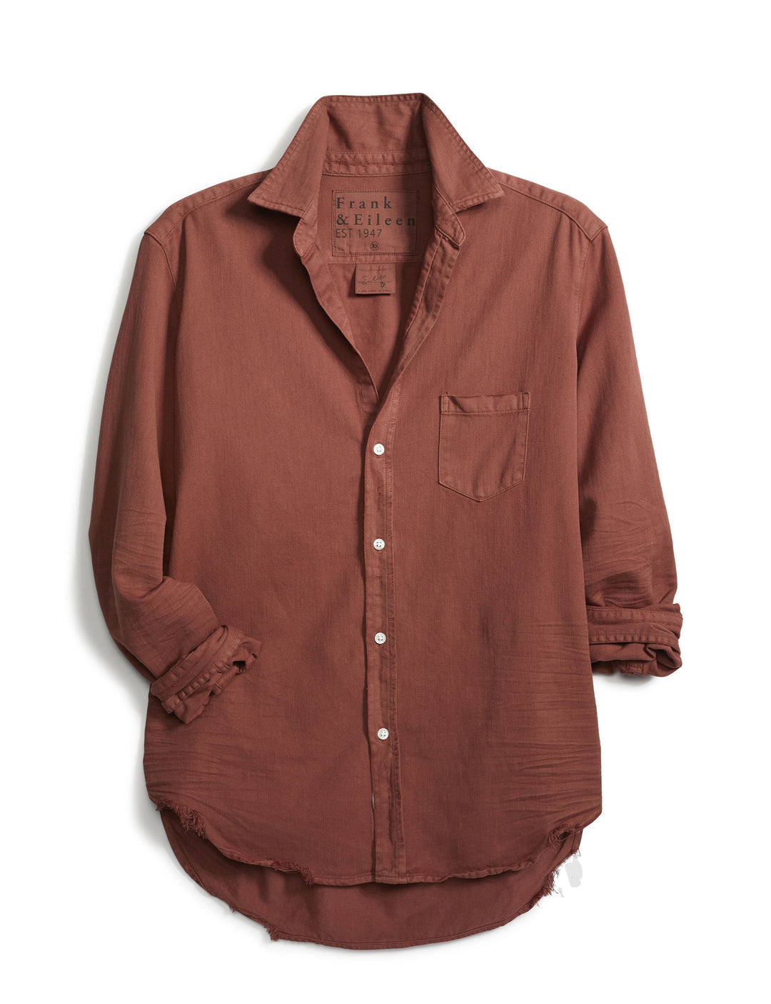 Frank & Eileen - Eileen Woven Button Up Shirt in Rosewood Tops
