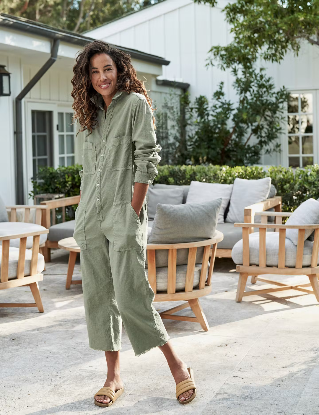 Frank & Eileen - Northern Ireland Playsuit in Sage Jumpsuits