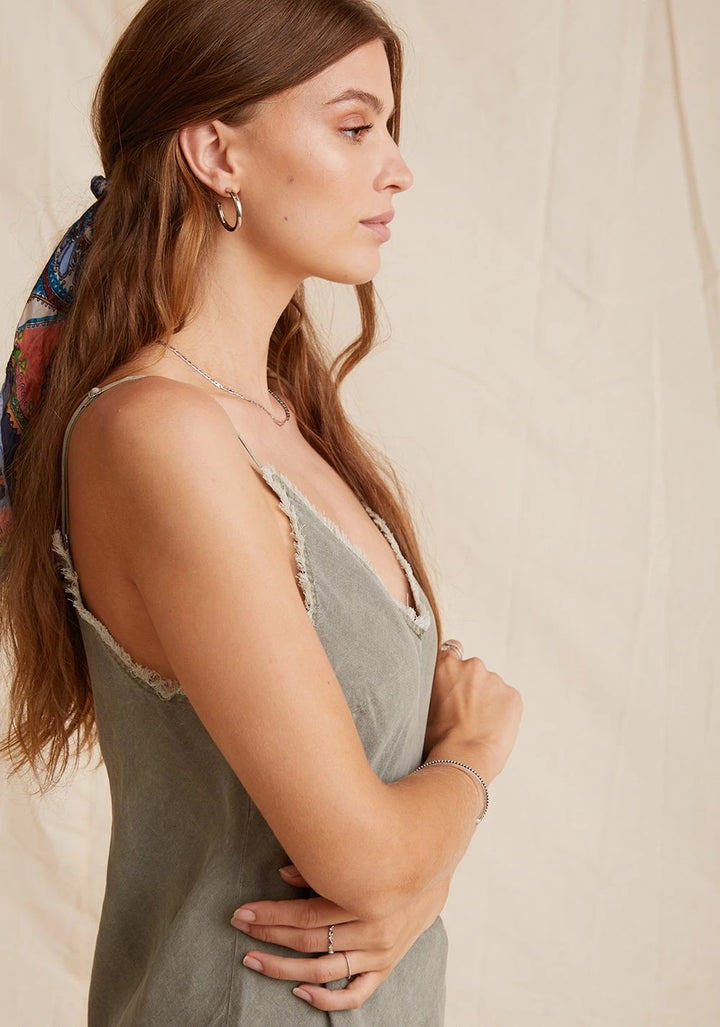 Bella Dahl - Frayed Edge Cami in Soft Army