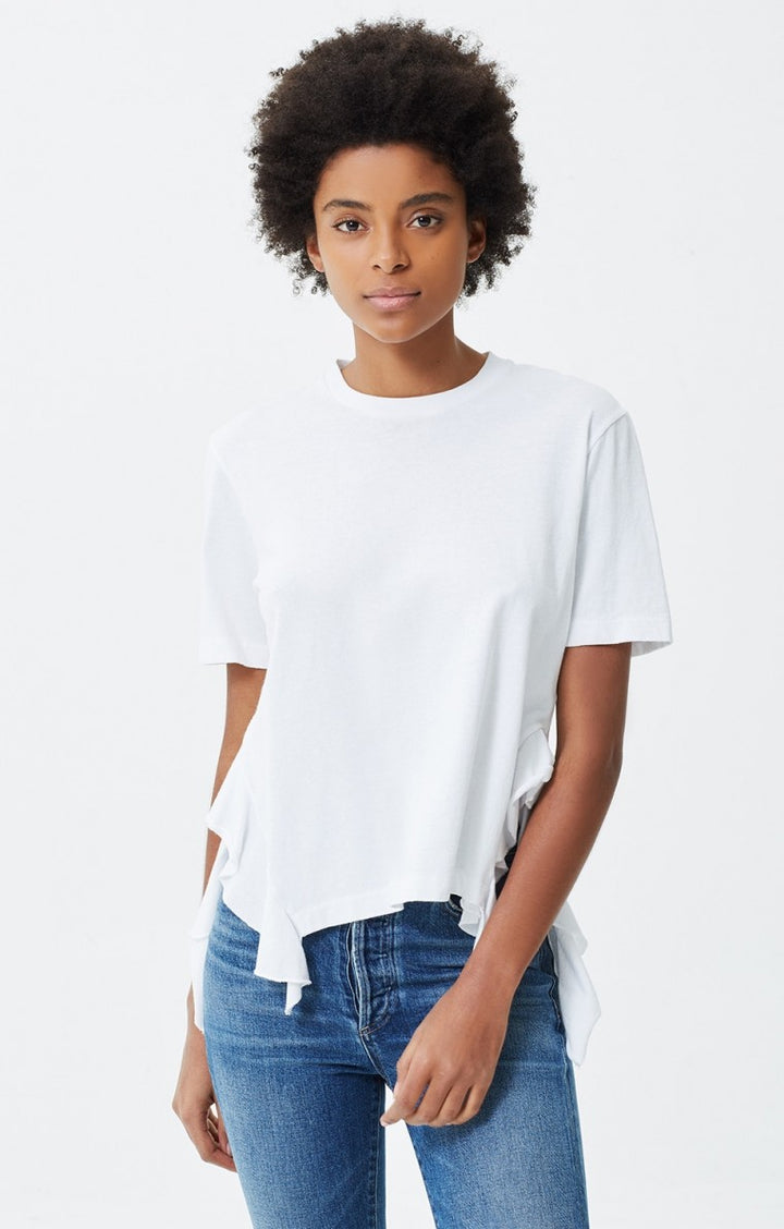Citizens of Humanity - Freja Side Ruffle Tee White
