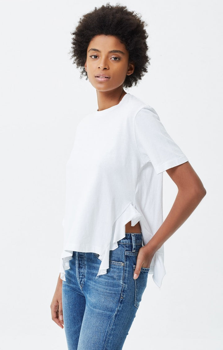 Citizens of Humanity - Freja Side Ruffle Tee White
