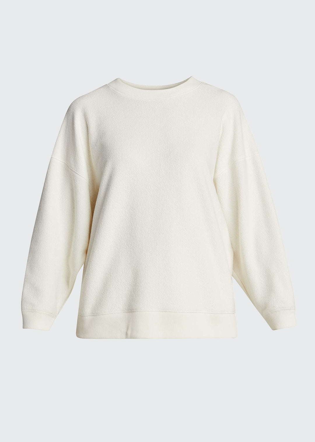 Vince - Ribbed Long Sleeve Pullover in Bone