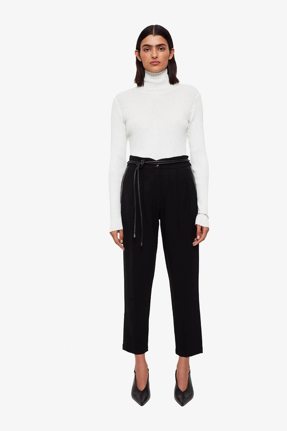 Anine Bing - Gaby Belt in Black Leather
