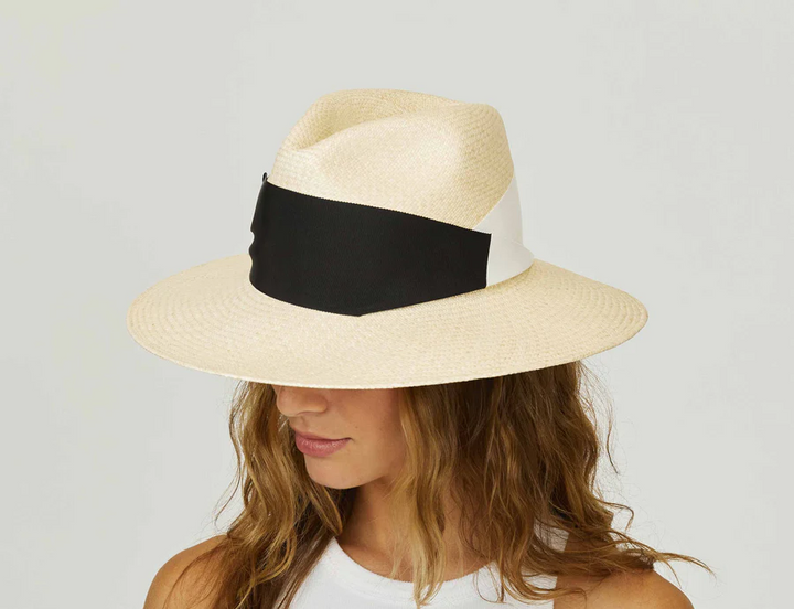 Freya - Gardenia Hat in Tuxedo