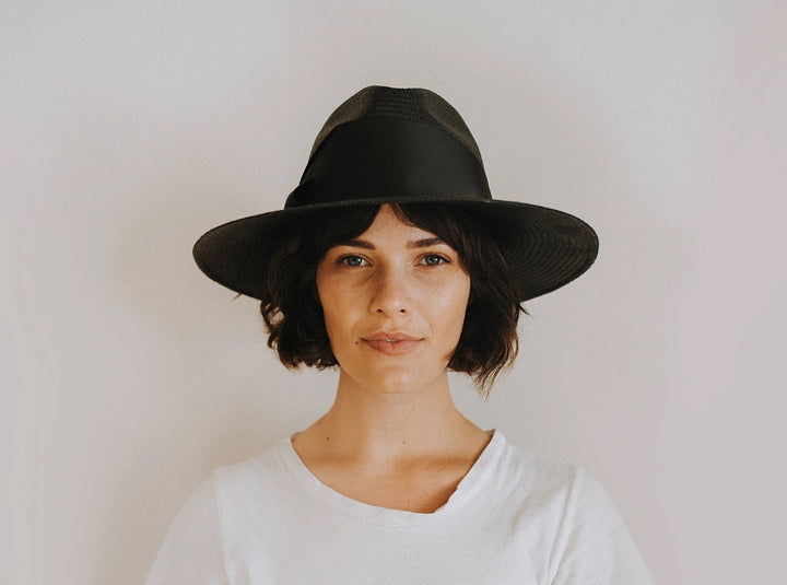 Freya - Gardenia Hat in Black/Black