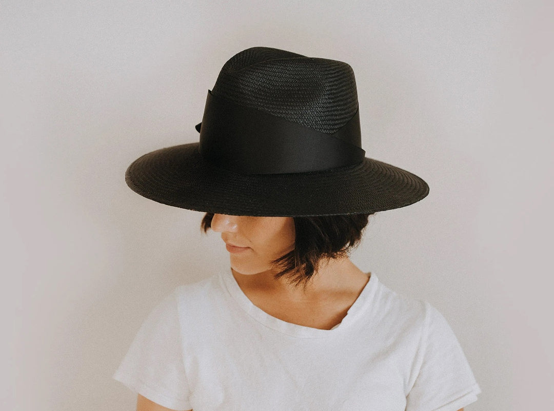 Freya - Gardenia Hat in Black/Black