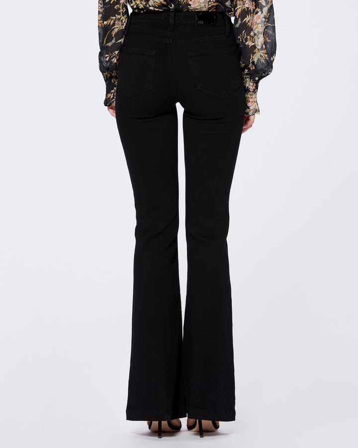 Paige Premium Denim - Genevieve Patch Pockets in Black Shadow