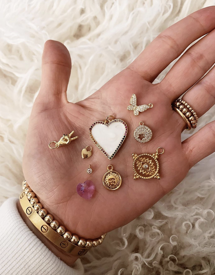 Alexa Leigh - Gold Crystal Butterfly Charm