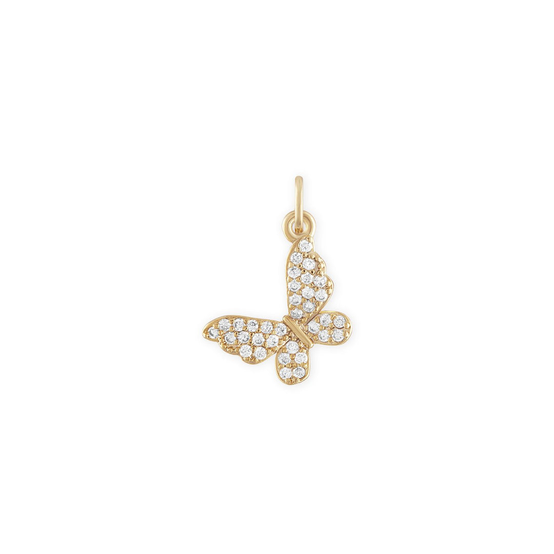 Alexa Leigh - Gold Crystal Butterfly Charm