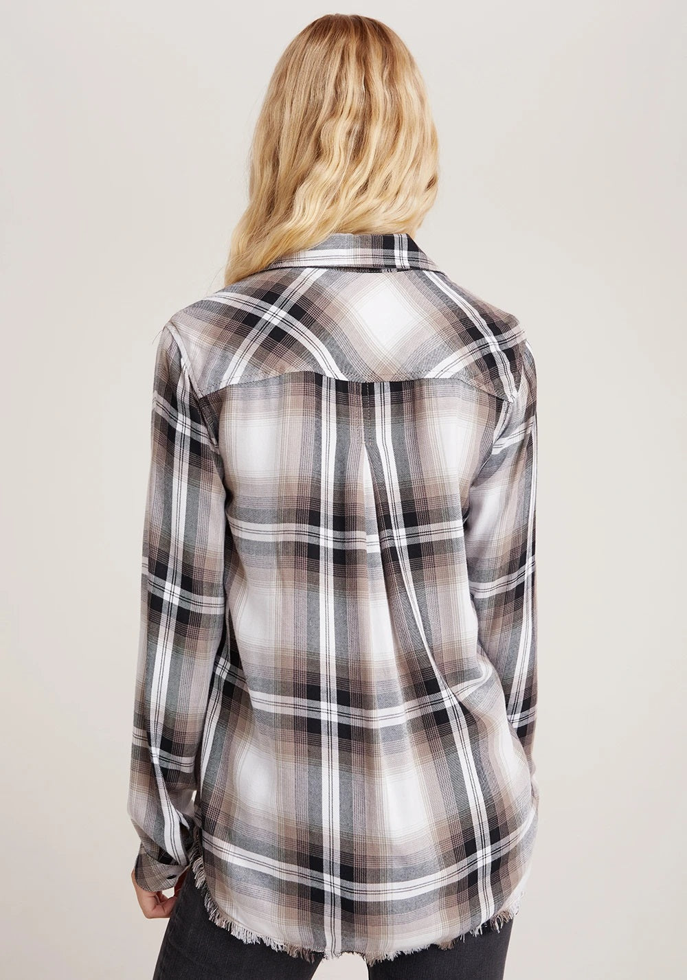 Bella Dahl - Frayed Hem Pocket Button Down Shirt in Golden