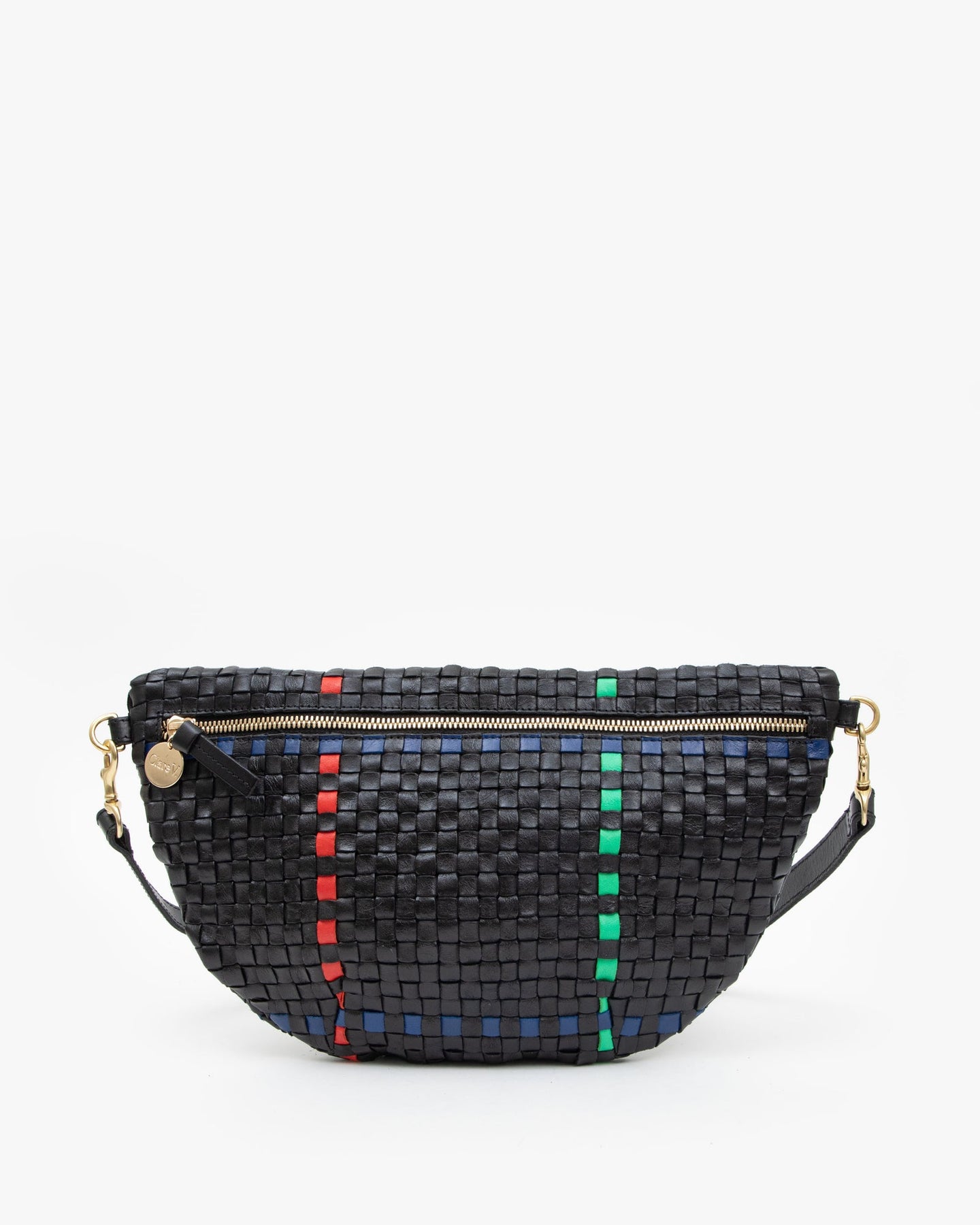 Clare V. Woven Checker Grande Fanny