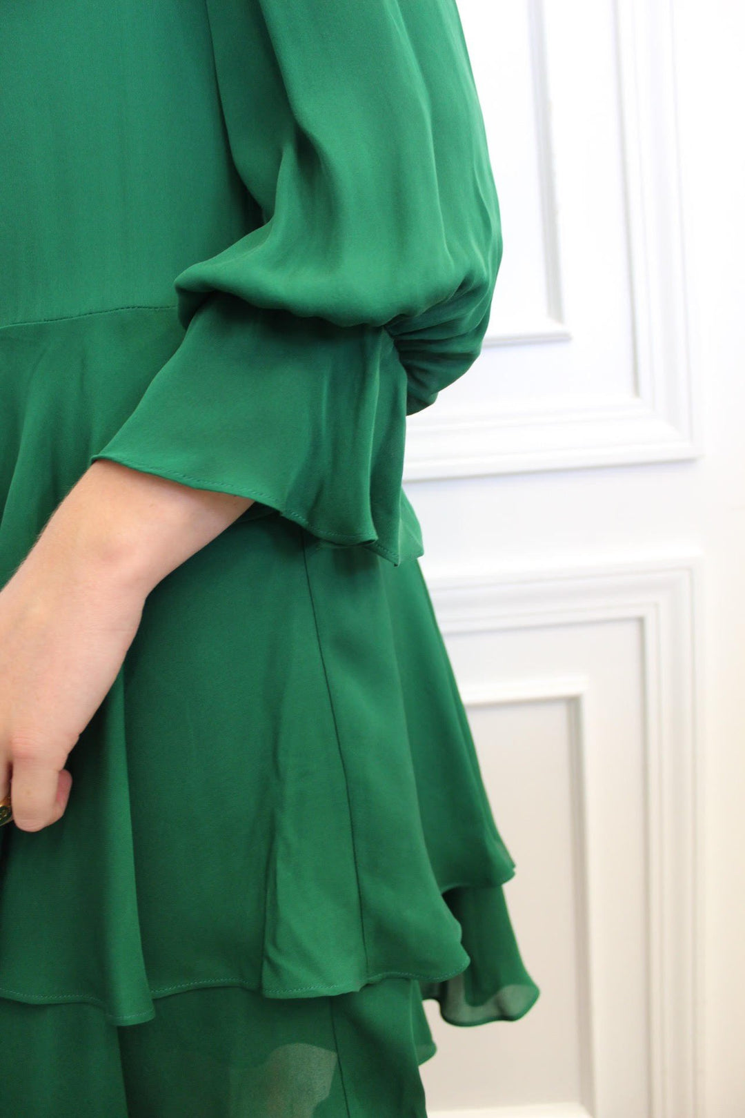 Alice + Olivia - Moore Tiered Silk Tunic Dress