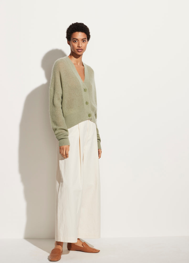 Vince - Open Stitch Cardigan in Jade