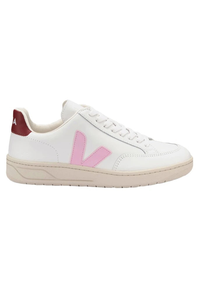 Veja Sneakers - V-12 Leather Extra White Guimauve Marsala