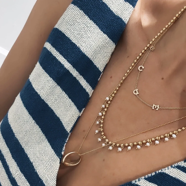 Alexa Leigh - Gypsie Pearl Necklace in Gold