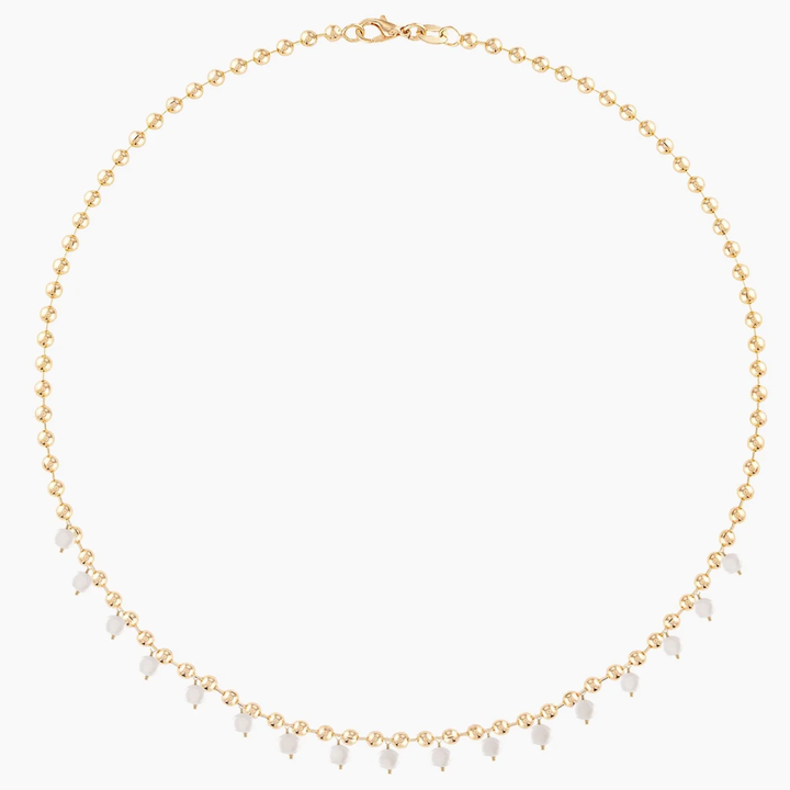 Alexa Leigh - Gypsie Pearl Necklace in Gold
