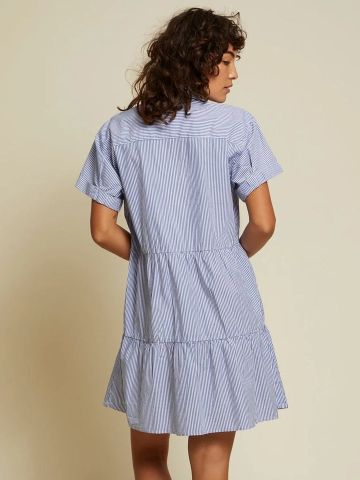 Nation LTD - Hallie Tiered Shirtdress in Banker Stripe Dresses