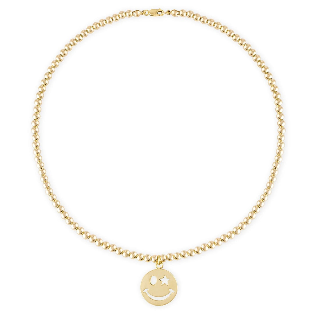 Alexa Leigh - Happiness 4mm Gold Ball Necklace 20"
