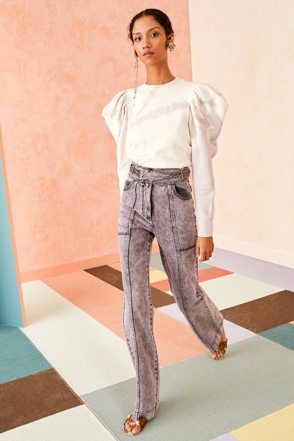 Ulla Johnson - Harlan Pullover in Thistle Tie Dye Clothing - Sweatshirts
