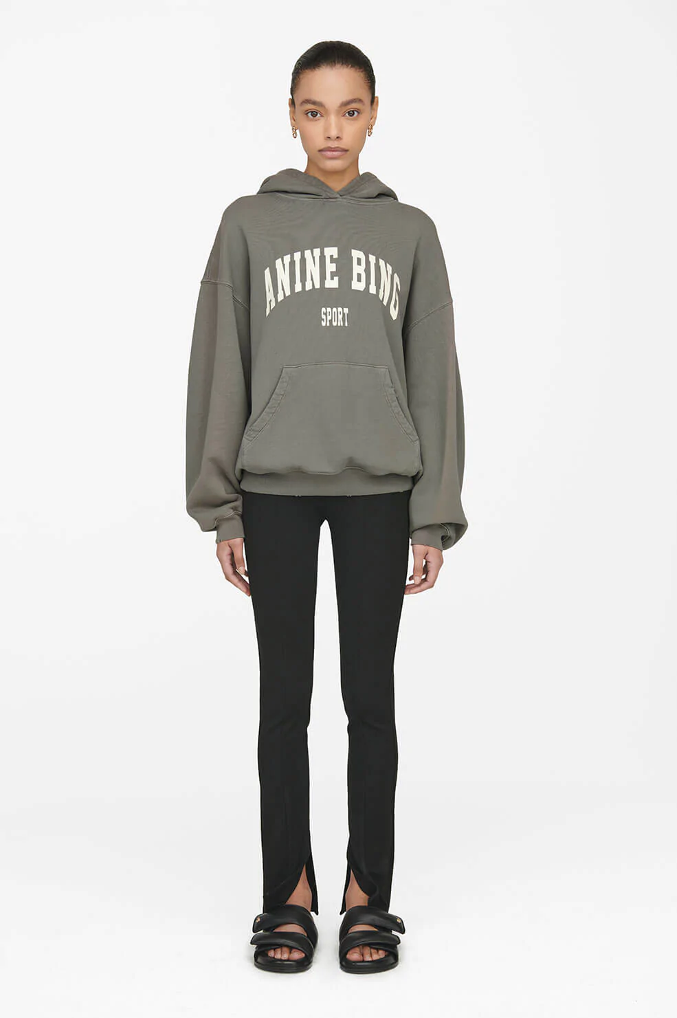 Anine Bing - Harvey Sweatshirt in Dusty Olive
