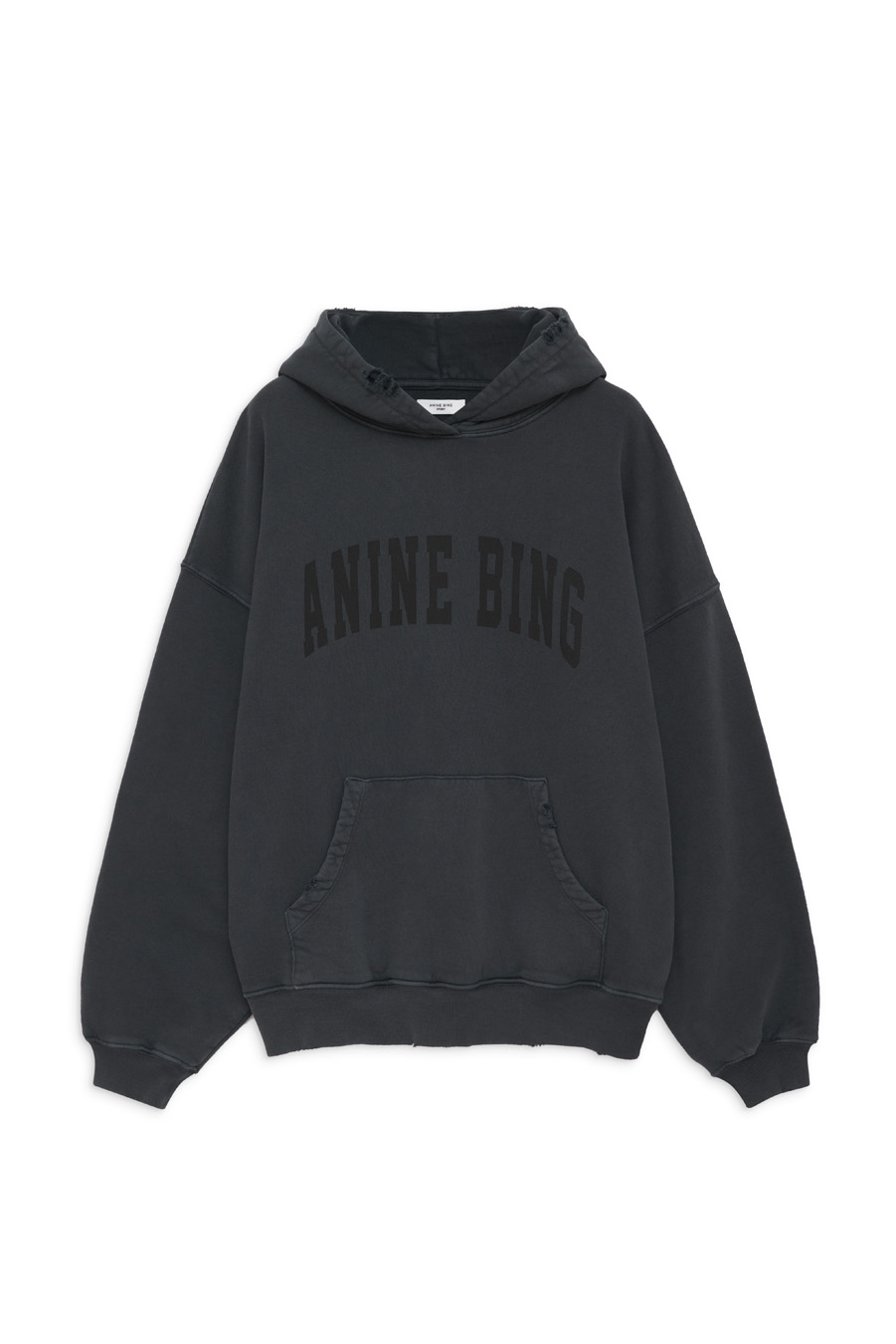 Anine Bing - Harvey Sweatshirt in Dark Washed Black