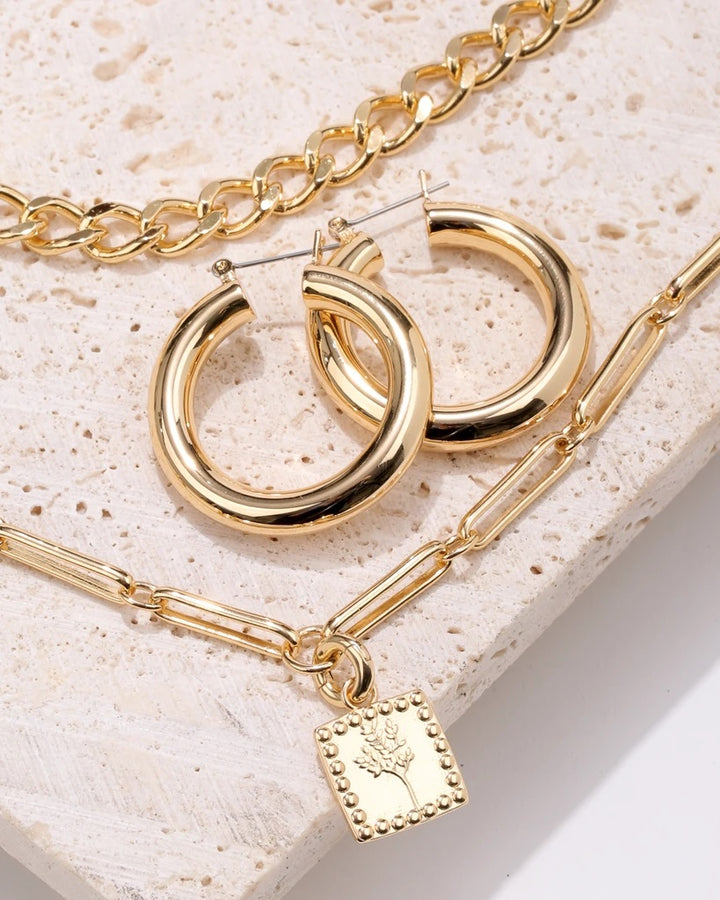 Luv AJ - Havana Hoops in Gold Jewelry