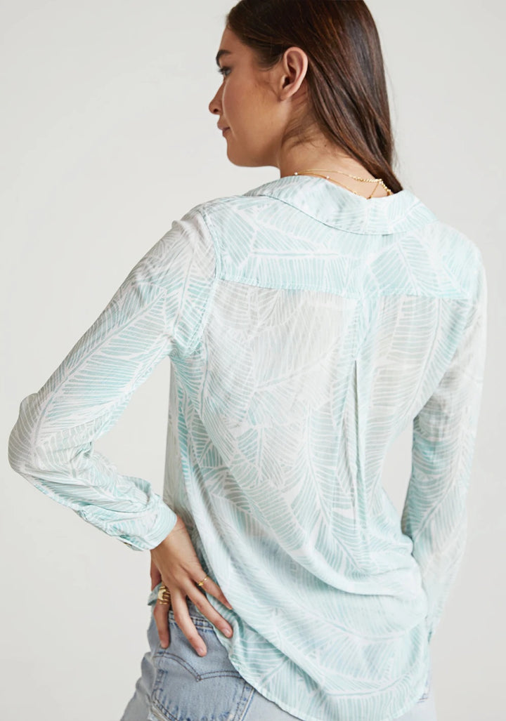 Bella Dahl - Button Down Shirt in Havana Olive Palm